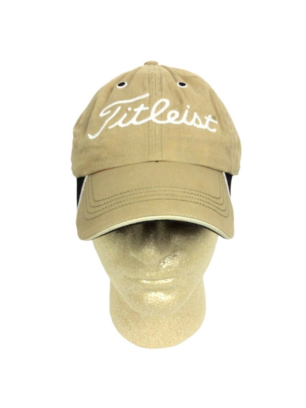 Titleist Adjustable Khaki Golf Hat With Embroidered Logo & Curved Bill